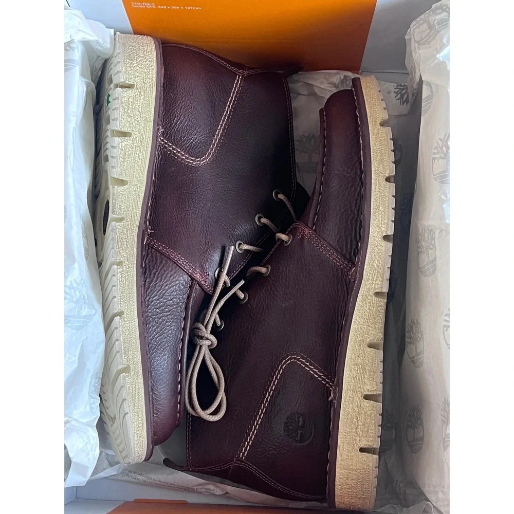 Timberland Westmore Mens Chukka Boots Size 9 Brown Leather Moc Toe SensorFlex